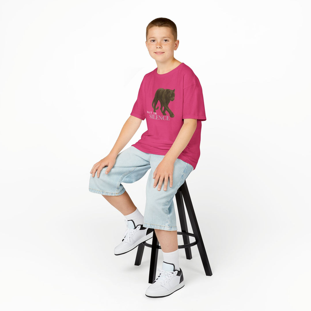 Kids Jaguar Tee | Wait In Silence say "Listen Big" | Sketch Design | Eco-Conscious | Reflective & Wise