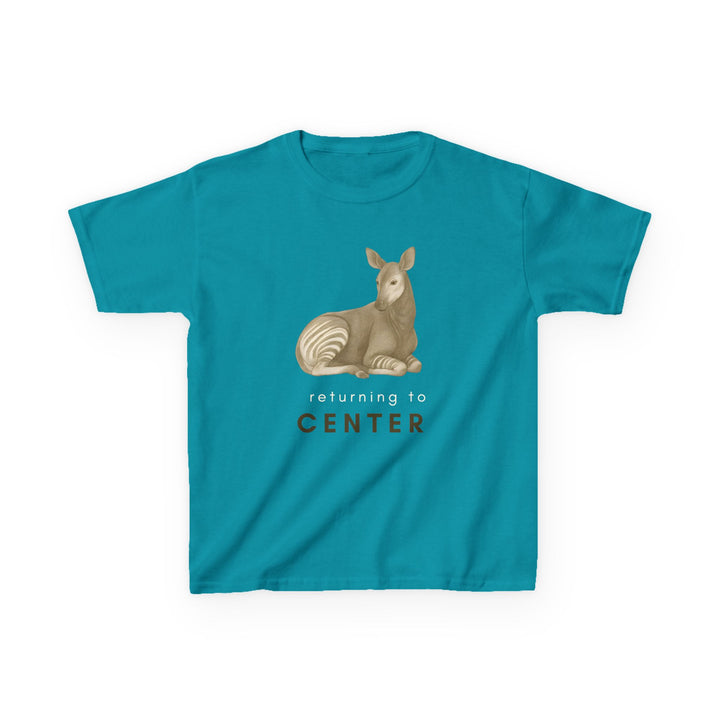 Kids Okapi Tee | "Returning to Center" | Sketch Design | Eco-Conscious | Calm & Centered