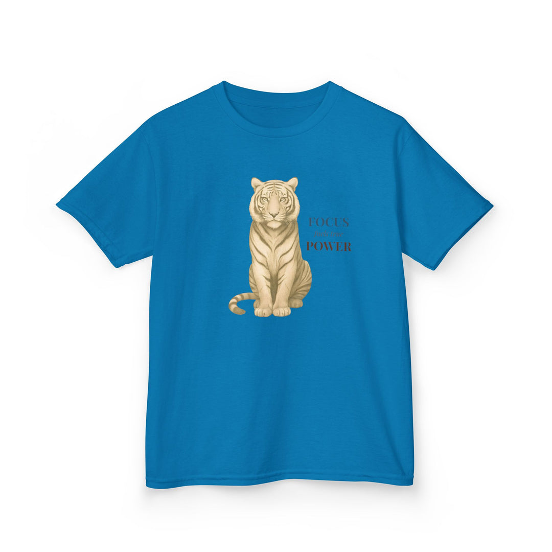 Kids Tiger Tee | "Power Through" | Sketch Design | Eco-Conscious | Empowered & Bold