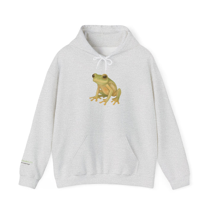 Vulnerability Takes Courage – Glass Frog Butterfly Edition | Hopeful & Healing Series | Unisex Heavy Blend™ Hooded Sweatshirt | Eco-Friendly Apparel