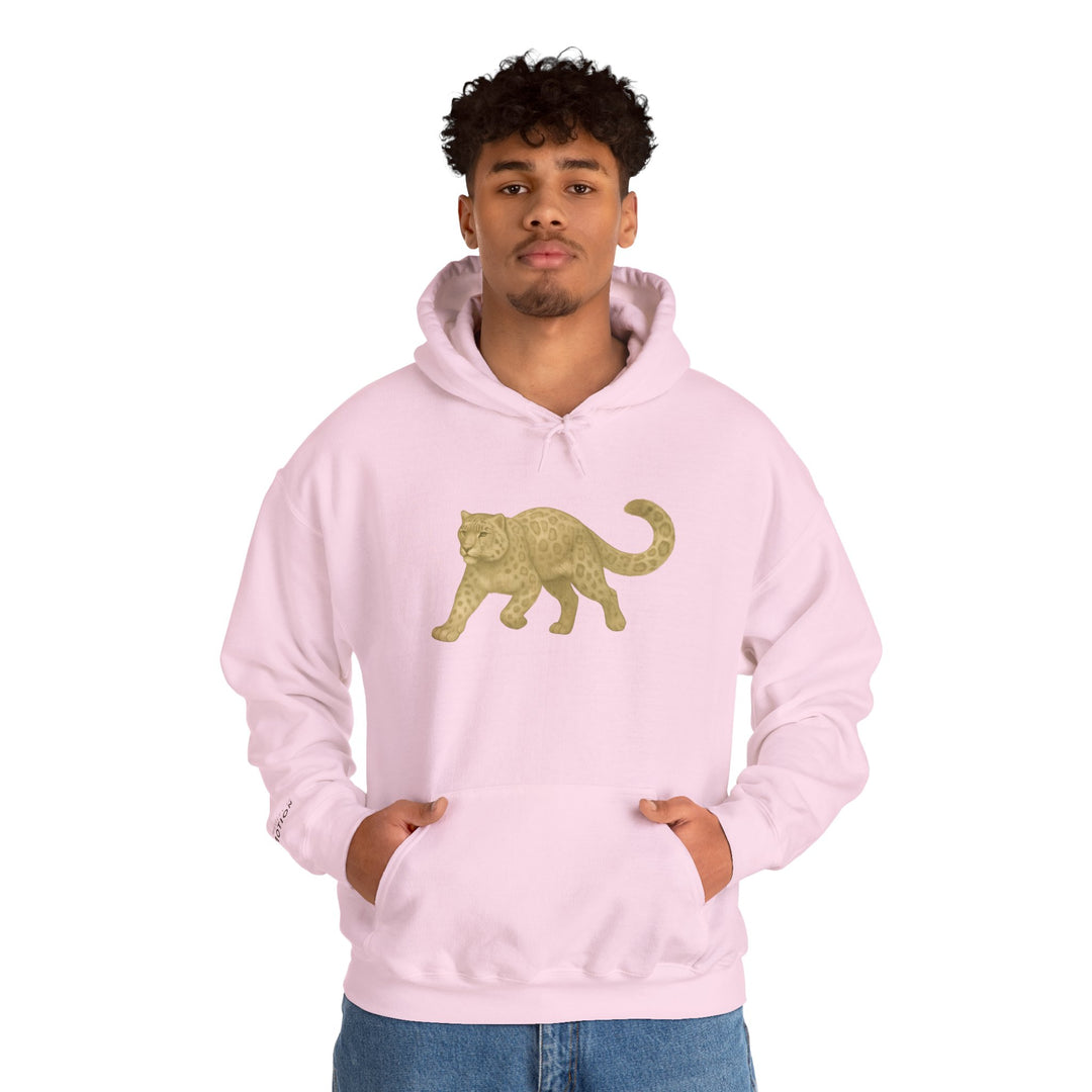 Mastery in Motion – Snow Leopard Edition | Patient & Peaceful Series | Unisex Heavy Blend™ Hooded Sweatshirt | Eco-Friendly Apparel