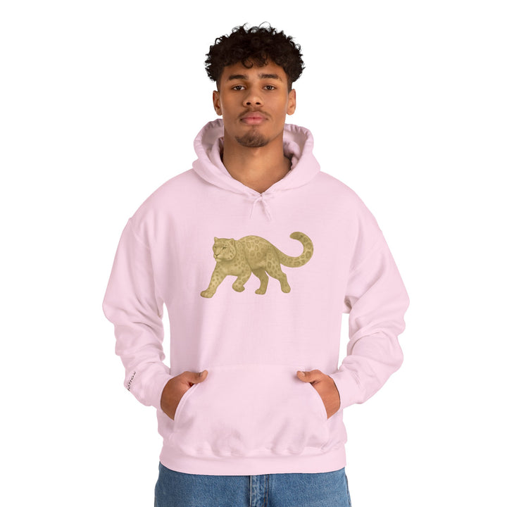 Mastery in Motion – Snow Leopard Edition | Patient & Peaceful Series | Unisex Heavy Blend™ Hooded Sweatshirt | Eco-Friendly Apparel