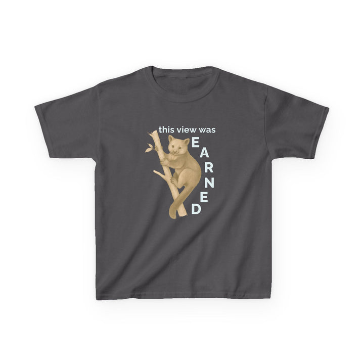 Kids Tree Kangaroo Tee | "This View Was Earned" | Sketch Design | Eco-Conscious | Joyful & Playful