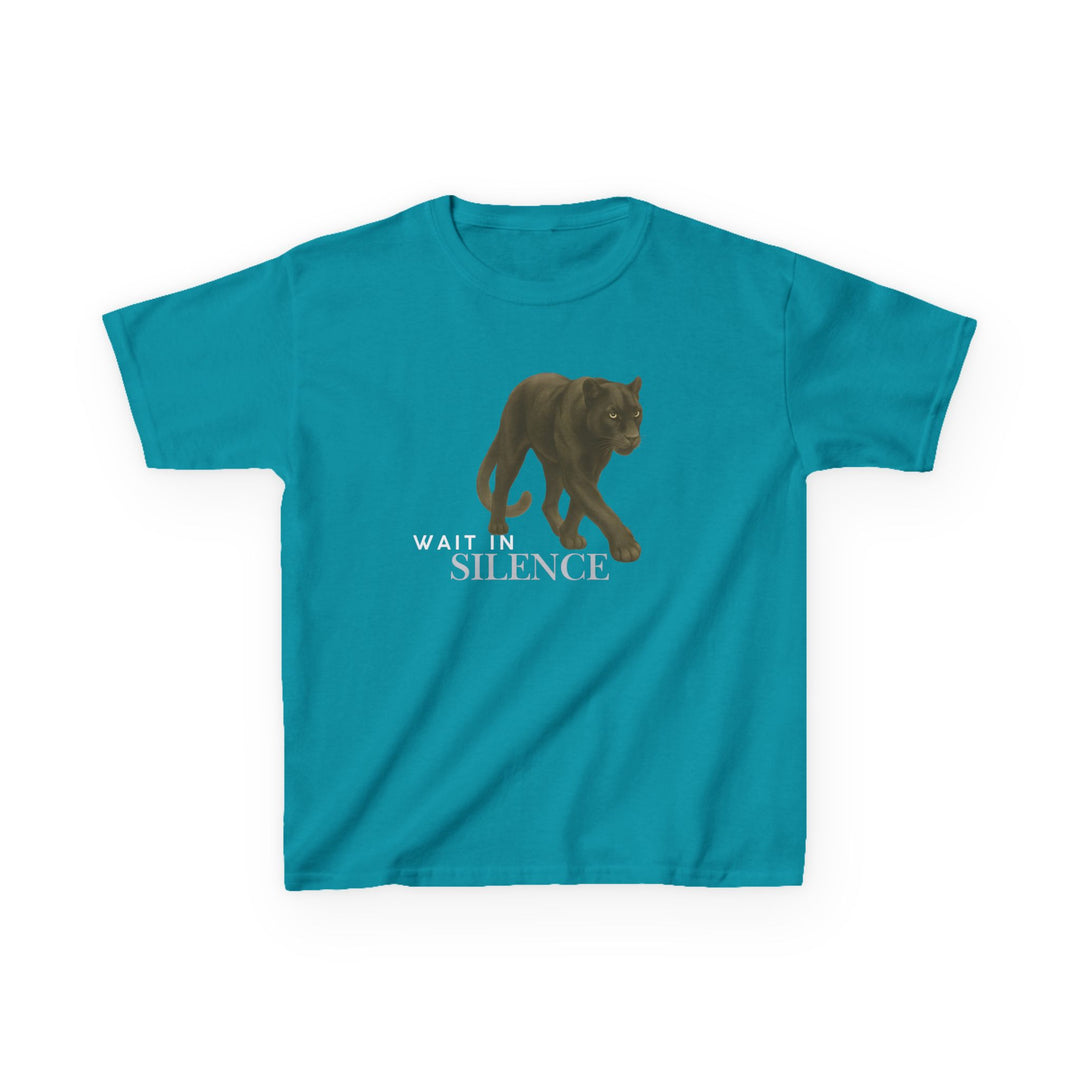 Kids Jaguar Tee | Wait In Silence say "Listen Big" | Sketch Design | Eco-Conscious | Reflective & Wise