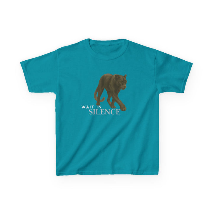 Kids Jaguar Tee | Wait In Silence say "Listen Big" | Sketch Design | Eco-Conscious | Reflective & Wise