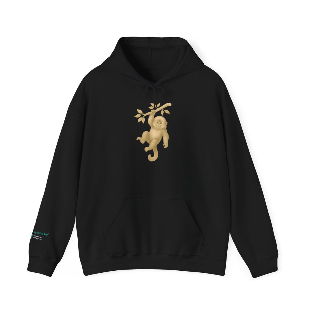 Lighten Up – Golden Snub-Nosed Monkey | Empowered & Bold Series | Unisex Heavy Blend™ Hooded Sweatshirt | Eco-Friendly Apparel