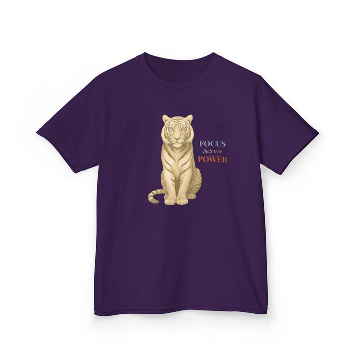 Kids Tiger Tee | "Power Through" | Sketch Design | Eco-Conscious | Empowered & Bold