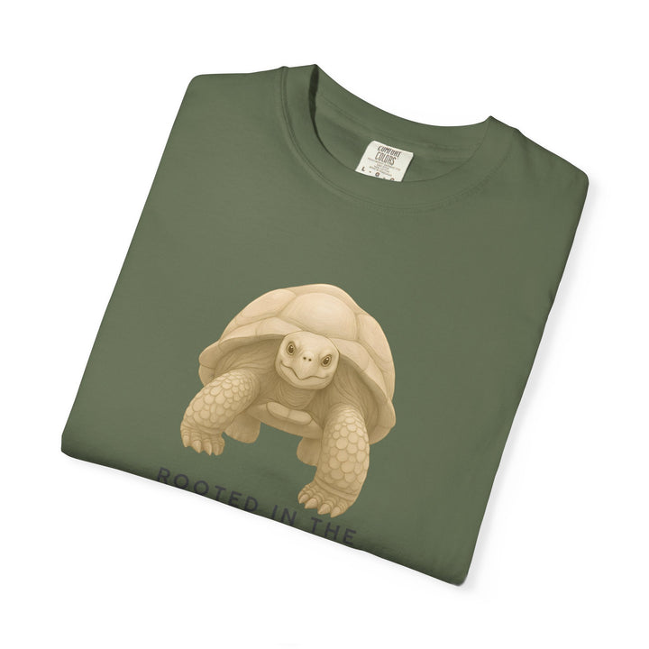 Rooted in the Long Game – Giant Tortoise | Grounded & Gentle | Sketch Series by Pure Perspective | Eco Friendly Graphic Tee