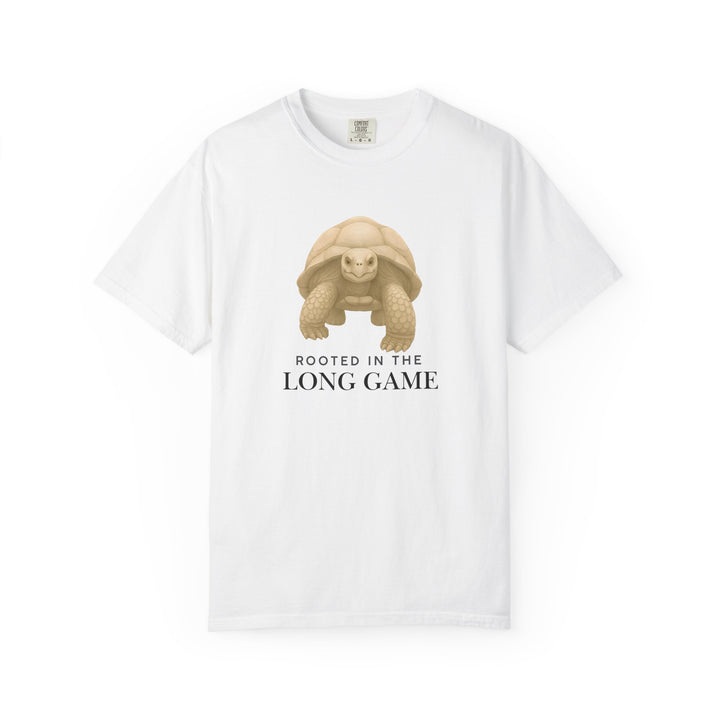 Rooted in the Long Game – Giant Tortoise | Grounded & Gentle | Sketch Series by Pure Perspective | Eco Friendly Graphic Tee