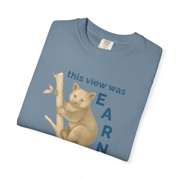 This View Was Earned – Tree Kangaroo | Joyful & Playful | Sketch Series by Pure Perspective | Eco Friendly Graphic Tee