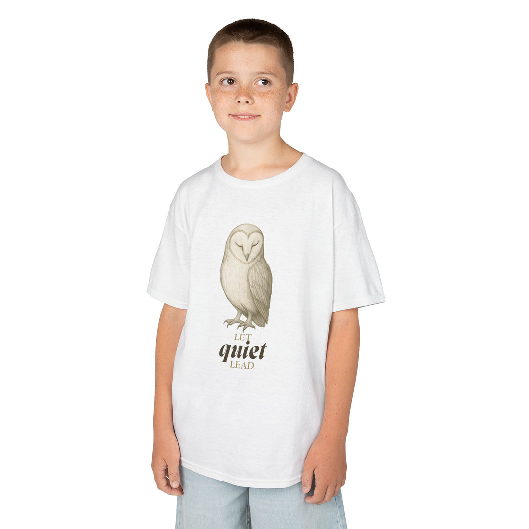 Kids Barn Owl Tee | "Listen First" | Sketch Design | Eco-Conscious | Calm & Centered