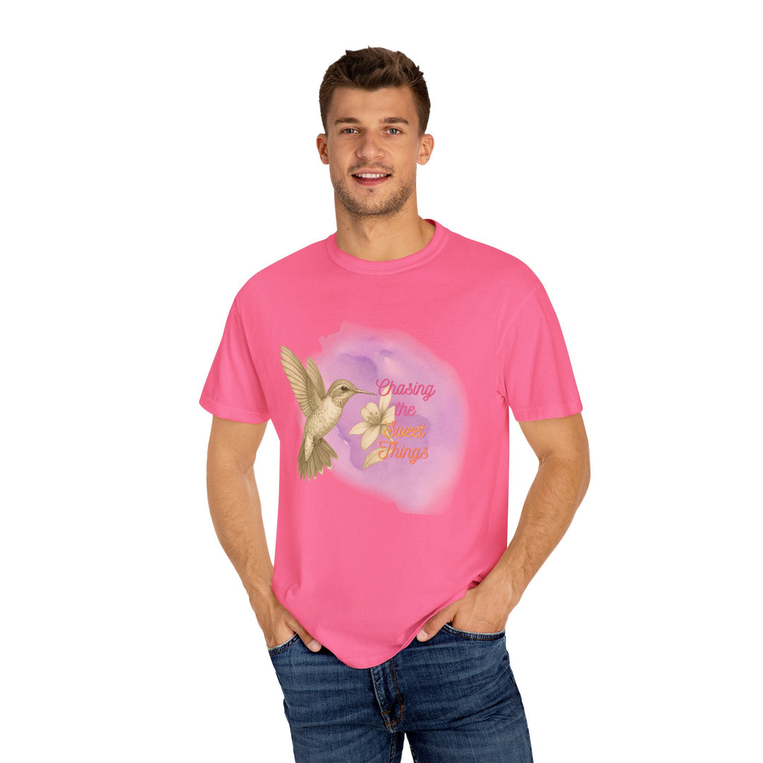 Chasing the Sweet Things – Hummingbird | Hopeful & Healing | Sketch Series by Pure Perspective | Eco Friendly Graphic Tee