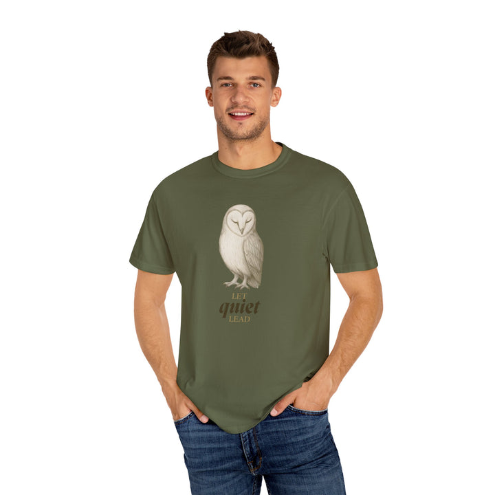 Let Quiet Lead – Owl | Calm & Centered | Sketch Series by Pure Perspective | Eco Friendly Graphic Tee