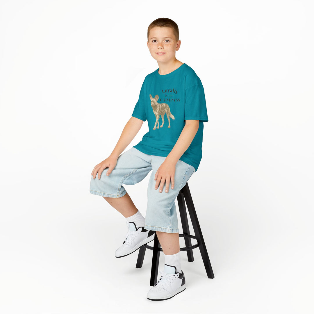 Kids African Wild Dog Tee | "Loyalty is Our Compass" | Sketch Design | Eco-Conscious | Empowered & Bold