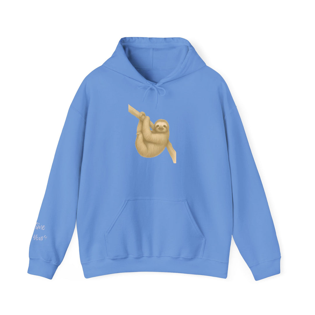 Time is Yours – Sloth Edition | Connected & Compassionate Series | Unisex Heavy Blend™ Hooded Sweatshirt | Eco-Friendly Apparel
