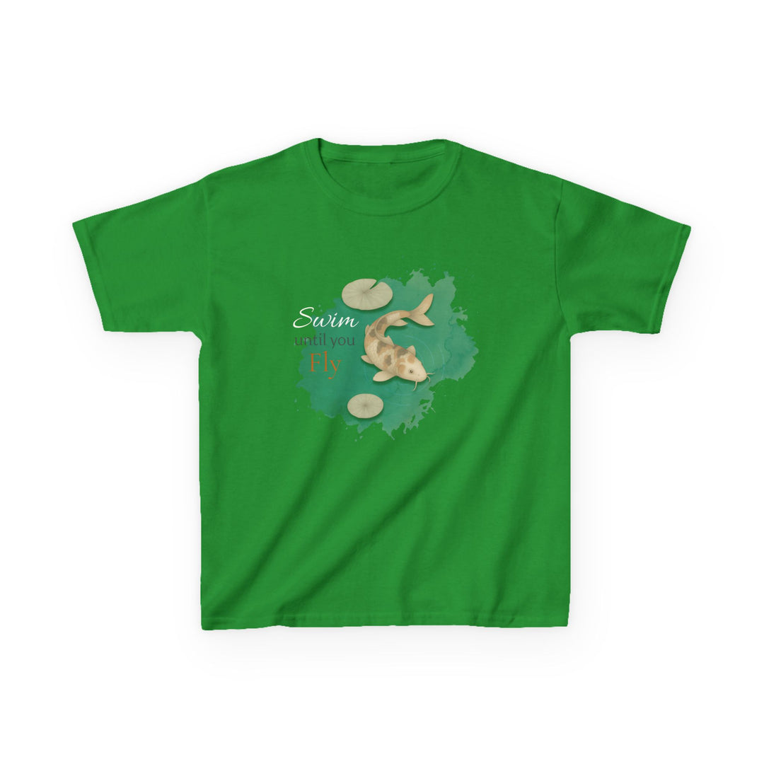 Kids Koi Fish Tee | "Swim Until You Fly" | Sketch Design | Eco-Conscious | Hopeful & Healing