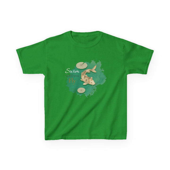 Kids Koi Fish Tee | "Swim Until You Fly" | Sketch Design | Eco-Conscious | Hopeful & Healing