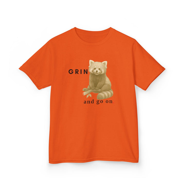 Kids Red Panda Tee | "Grin and Go On" | Sketch Design | Eco-Conscious | Joyful & Playful