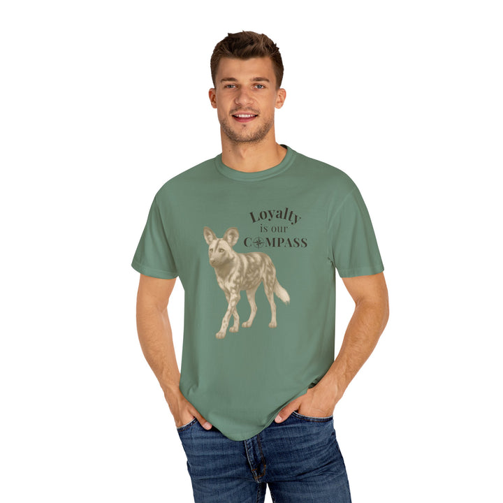 Loyalty Is Our Compass – African Wild Dog | Empowered & Bold | Sketch Series by Pure Perspective | Eco Friendly Graphic Tee