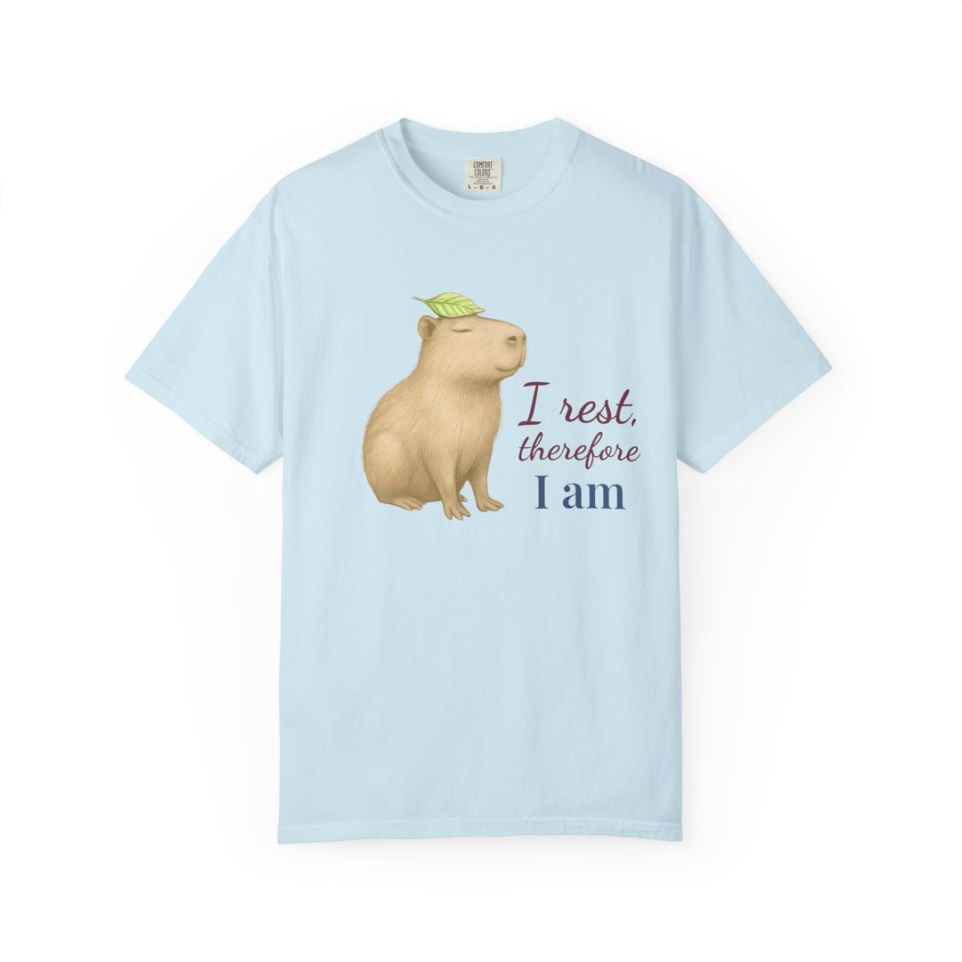I Rest, Therefore I Am – Capybara | Grounded & Gentle | Sketch Series by Pure Perspective | Eco Friendly Graphic Tee