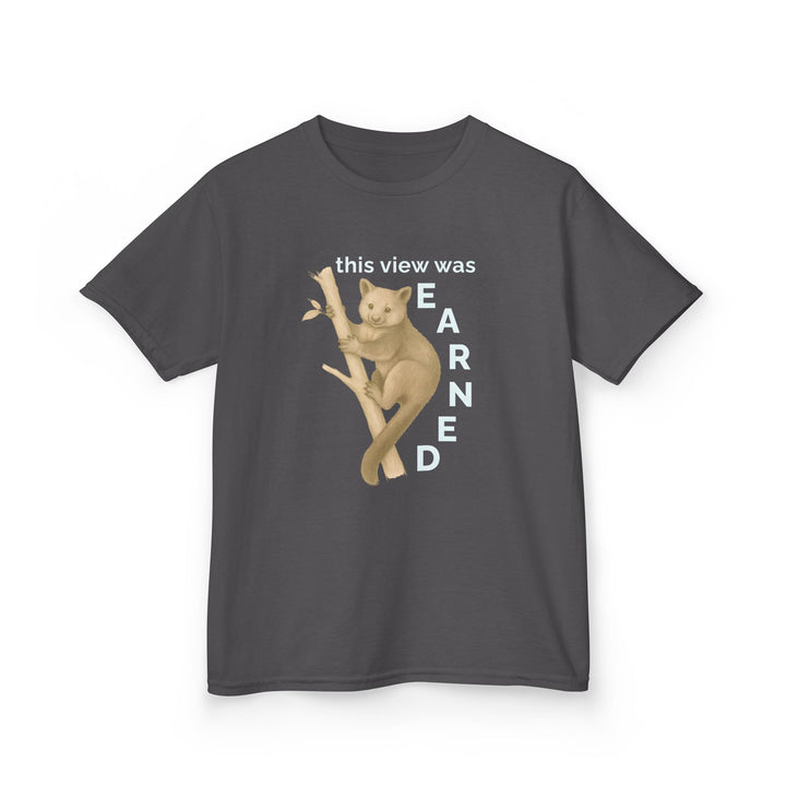 Kids Tree Kangaroo Tee | "This View Was Earned" | Sketch Design | Eco-Conscious | Joyful & Playful