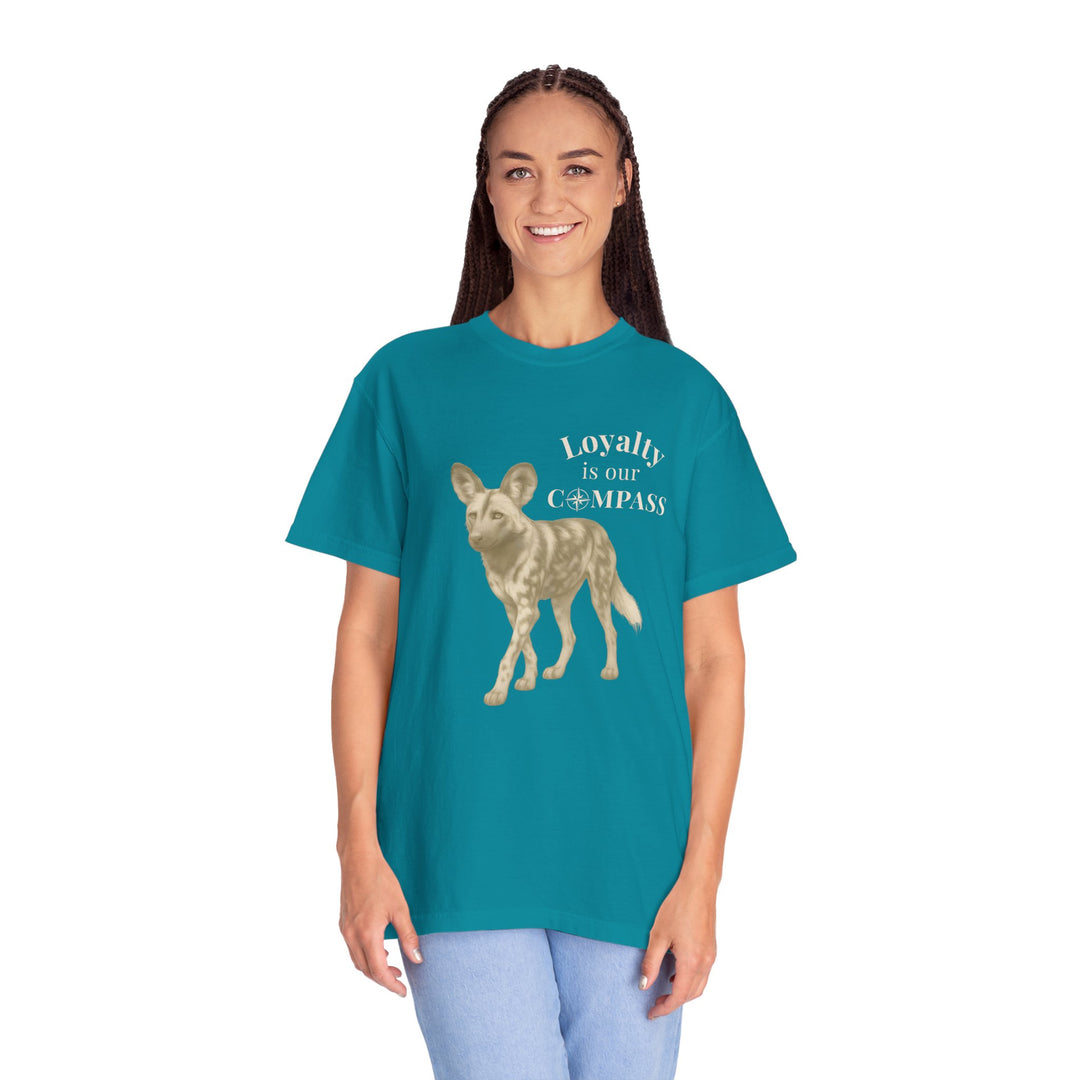 Loyalty Is Our Compass – African Wild Dog | Empowered & Bold | Sketch Series by Pure Perspective | Eco Friendly Graphic Tee