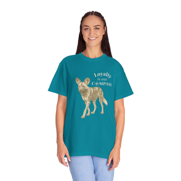 Loyalty Is Our Compass – African Wild Dog | Empowered & Bold | Sketch Series by Pure Perspective | Eco Friendly Graphic Tee