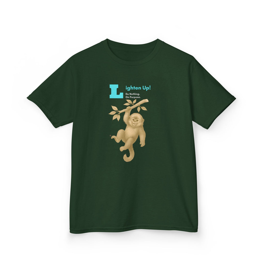 Kids Golden Snub-Nosed Monkey Tee | "Lighten Up" | Sketch Design | Eco-Conscious | Joyful & Playful