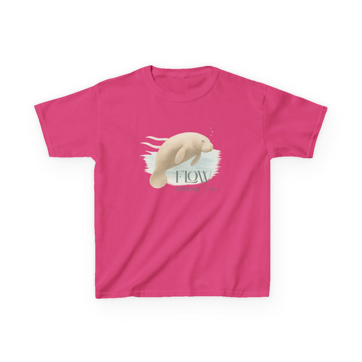 Kids Manatee Tee | "Go with the Flow" | Sketch Design | Eco-Conscious | Calm & Centered
