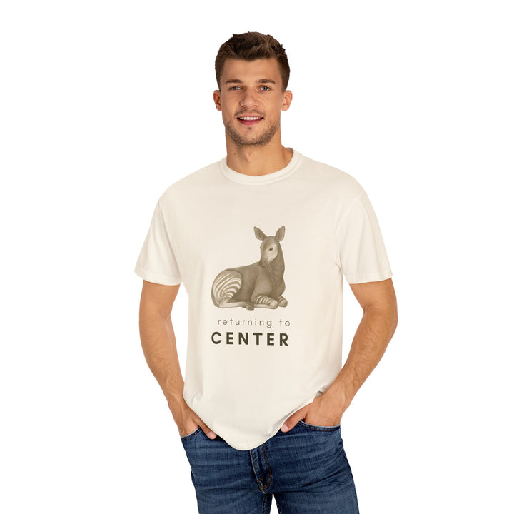 Returning to Center – Okapi | Calm & Centered | Sketch Series by Pure Perspective | Eco Friendly Graphic Tee