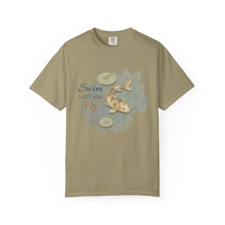 Swim Until You Fly – Koi Fish | Hopeful & Healing | Sketch Series by Pure Perspective App | Eco Friendly Graphic Tee
