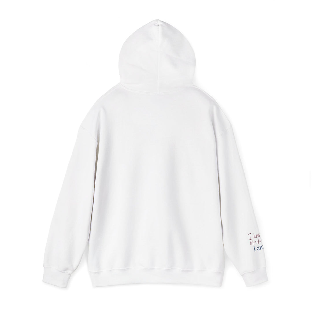 I Rest Therefore I Am – Capybara Edition | Grounded & Gentle Series | Unisex Heavy Blend™ Hooded Sweatshirt | Eco-Friendly Apparel