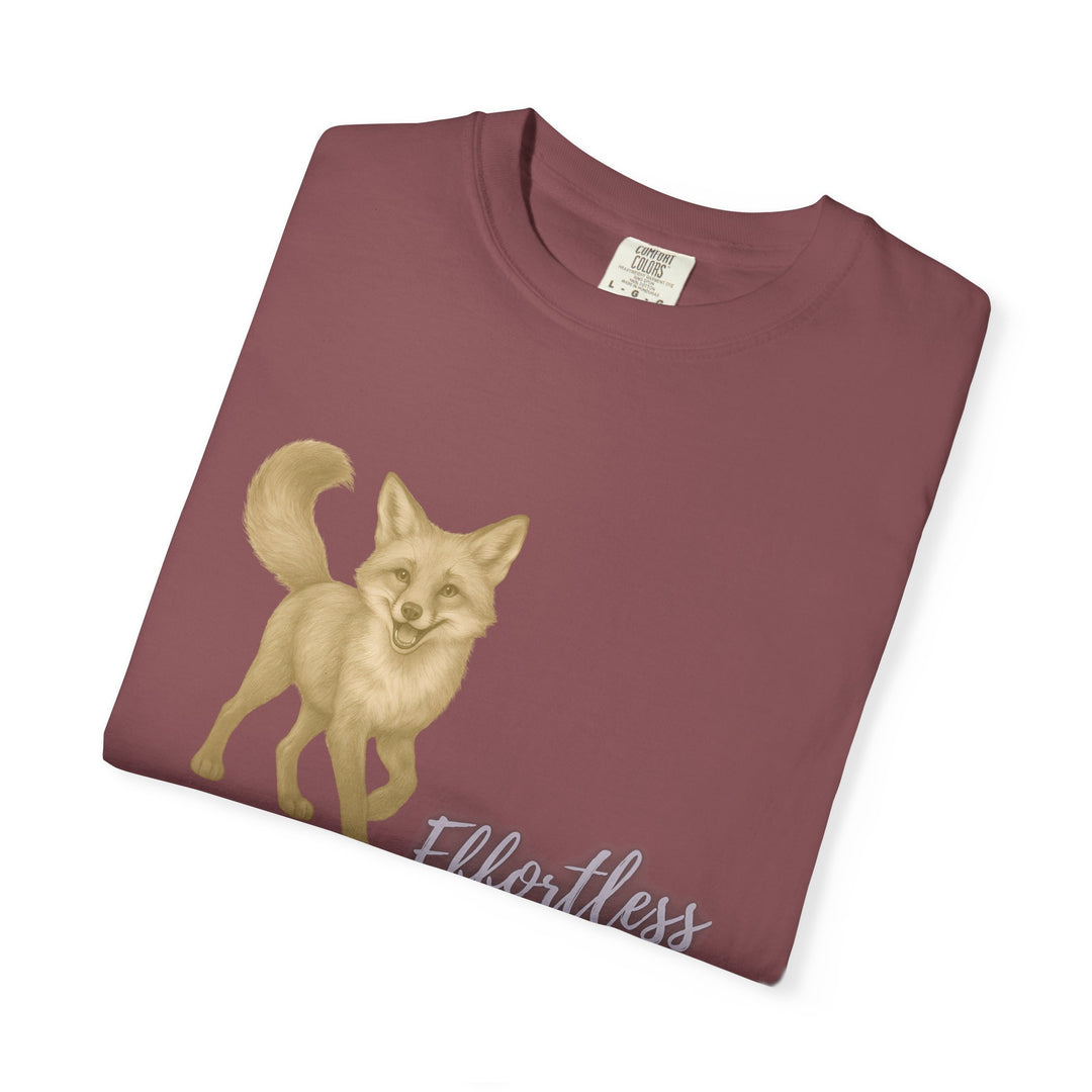Effortless Advantage – Red Fox | Joyful & Playful | Sketch Series by Pure Perspective App | Eco Friendly Graphic Tee