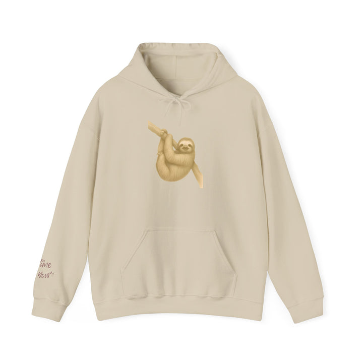 Time is Yours – Sloth Edition | Connected & Compassionate Series | Unisex Heavy Blend™ Hooded Sweatshirt | Eco-Friendly Apparel