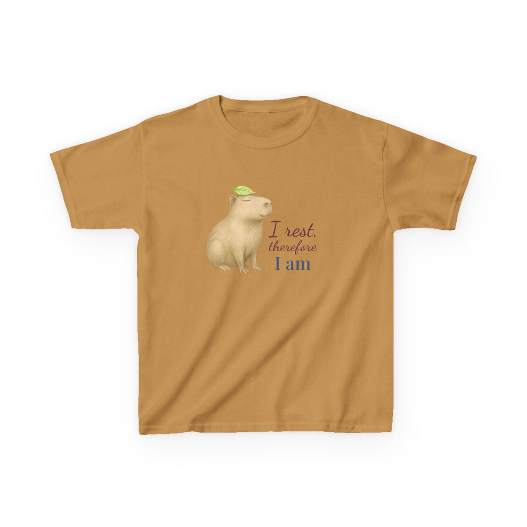 Kids Capybara Tee | "Take it Easy" | Sketch Design | Eco-Conscious | Grounded & Gentle