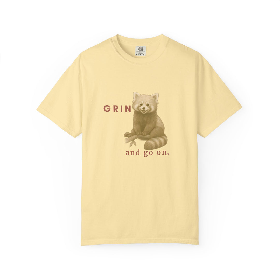 Grin and go on – Red Panda | Joyful & Playful | Sketch Series by Pure Perspective App | Eco Friendly Graphic Tee