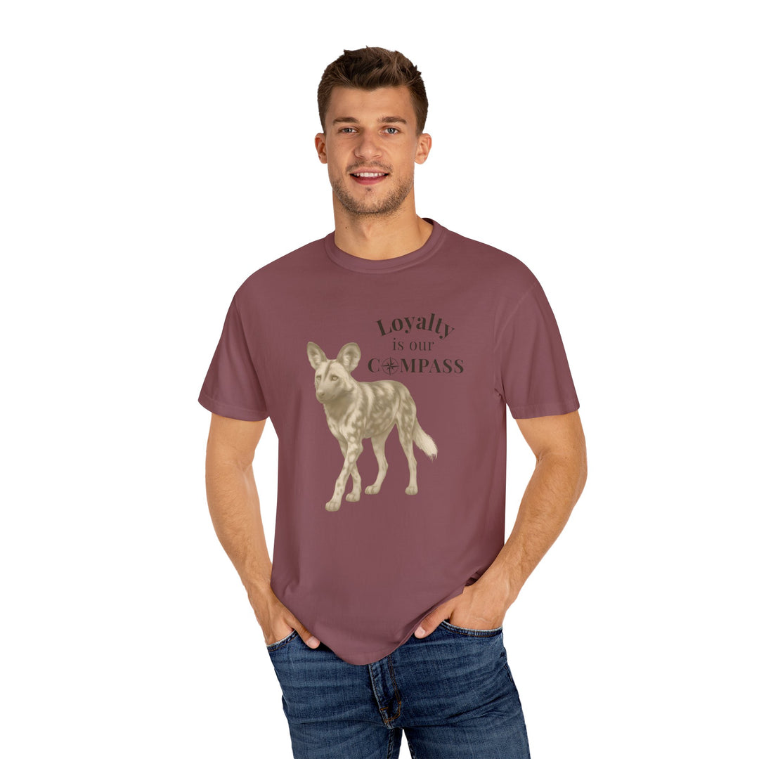 Loyalty Is Our Compass – African Wild Dog | Empowered & Bold | Sketch Series by Pure Perspective | Eco Friendly Graphic Tee