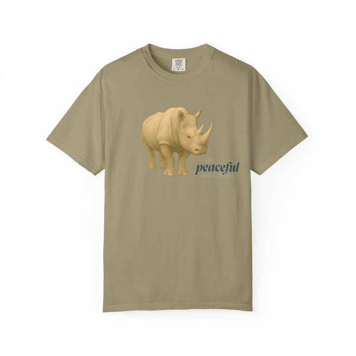 The Peaceful Still Resist – Rhino Edition | Patient & Peaceful | Sketch Series by Pure Perspective | Eco Friendly Graphic Tee