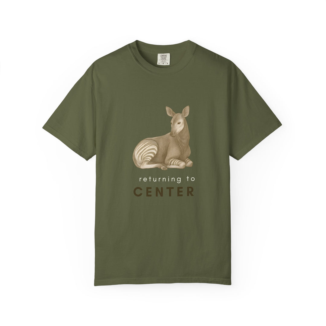 Returning to Center – Okapi | Calm & Centered | Sketch Series by Pure Perspective | Eco Friendly Graphic Tee