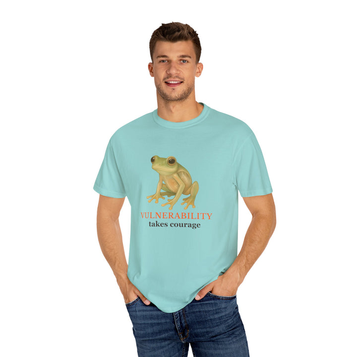 Vulnerability Takes Courage – Glass Frog | Hopeful & Healing | Sketch Series by Pure Perspective App | Eco Friendly Graphic Tee