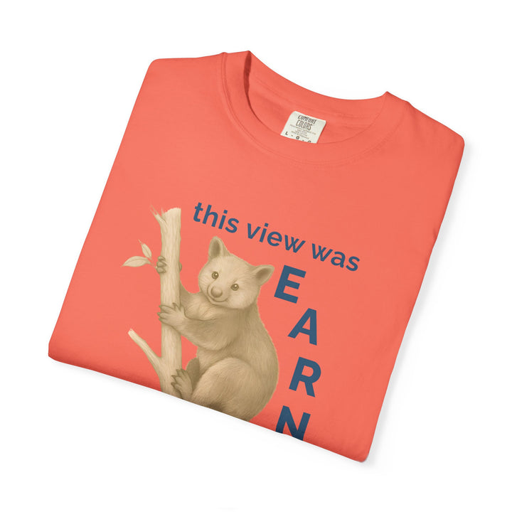 This View Was Earned – Tree Kangaroo | Joyful & Playful | Sketch Series by Pure Perspective | Eco Friendly Graphic Tee