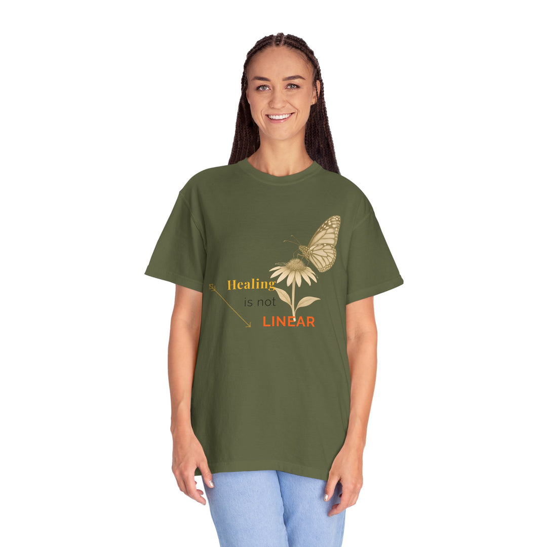 Healing is not Linear – Monarch Butterfly | Hopeful & Healing | Sketch Series by Pure Perspective App | Eco Friendly Graphic Tee
