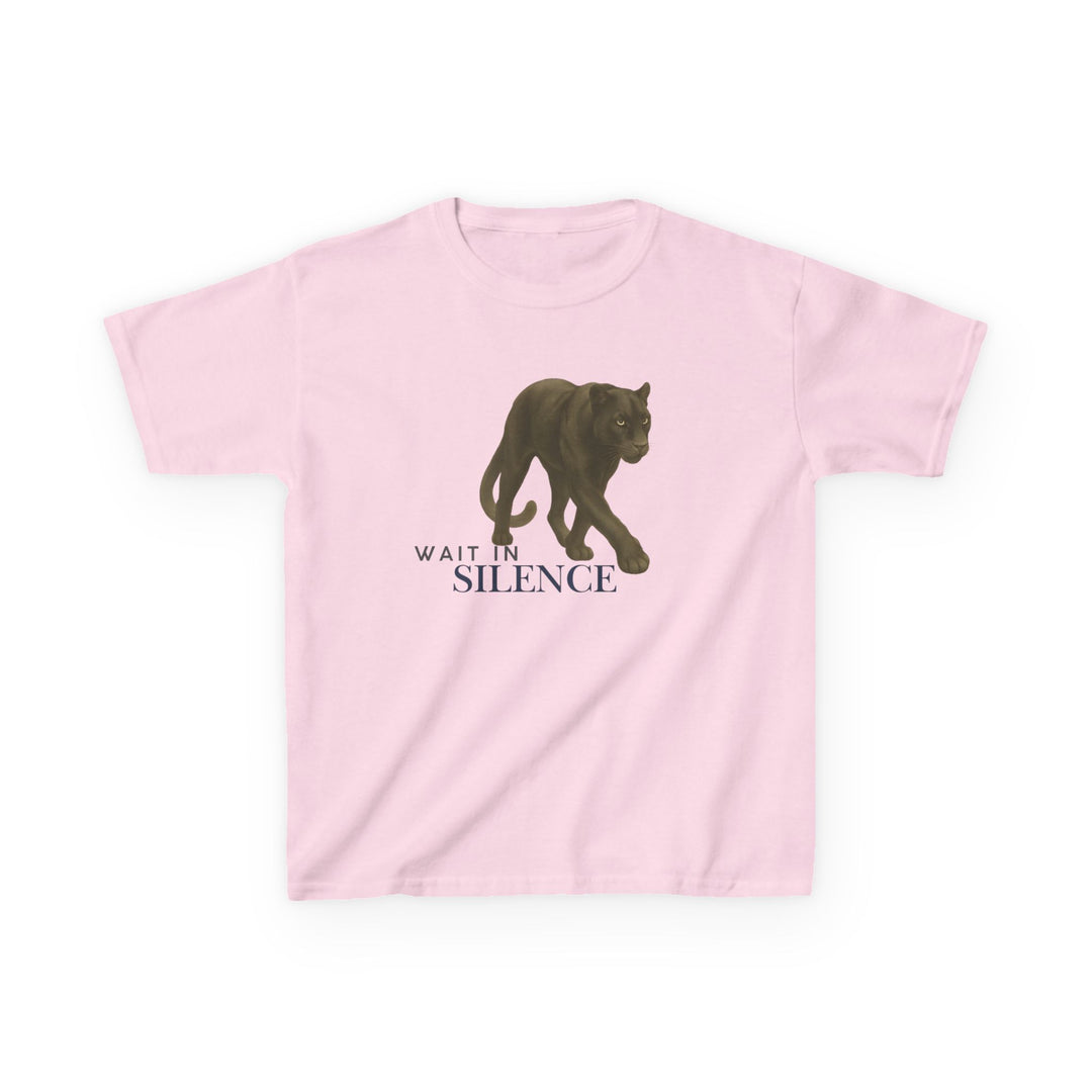 Kids Jaguar Tee | Wait In Silence say "Listen Big" | Sketch Design | Eco-Conscious | Reflective & Wise
