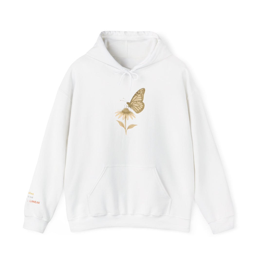 Healing is not Linear – Monarch Butterfly Edition | Hopeful & Healing Series | Unisex Heavy Blend™ Hooded Sweatshirt | Eco-Friendly Apparel