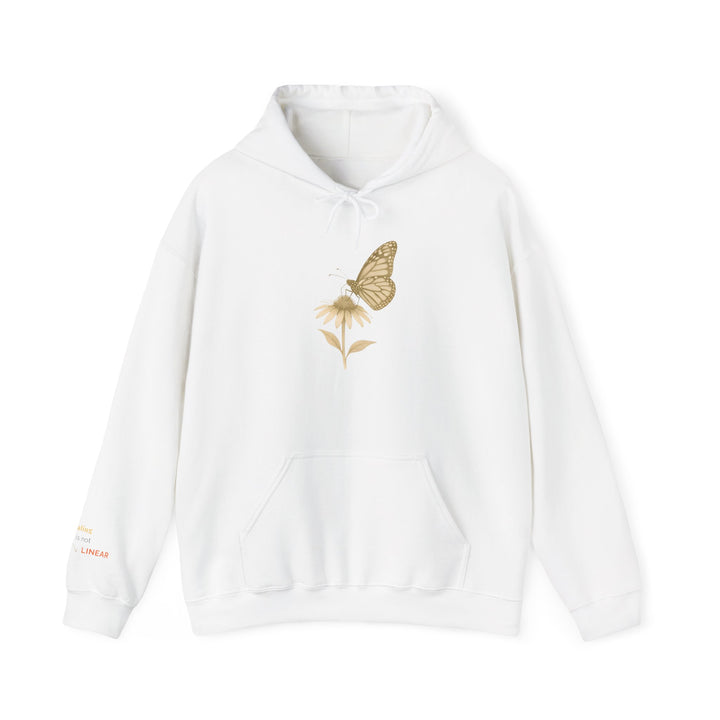 Healing is not Linear – Monarch Butterfly Edition | Hopeful & Healing Series | Unisex Heavy Blend™ Hooded Sweatshirt | Eco-Friendly Apparel