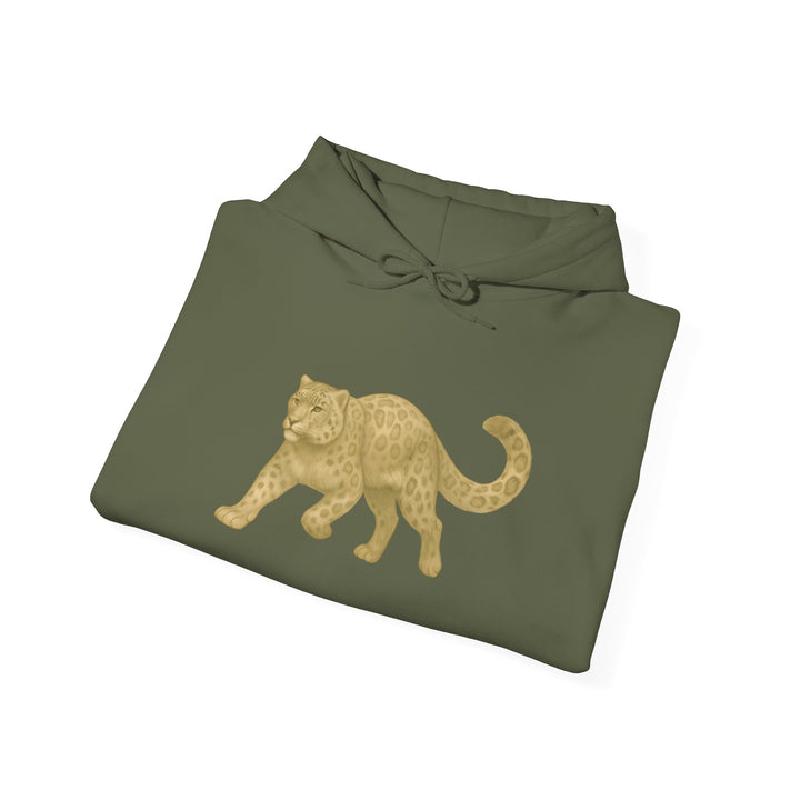 Mastery in Motion – Snow Leopard Edition | Patient & Peaceful Series | Unisex Heavy Blend™ Hooded Sweatshirt | Eco-Friendly Apparel