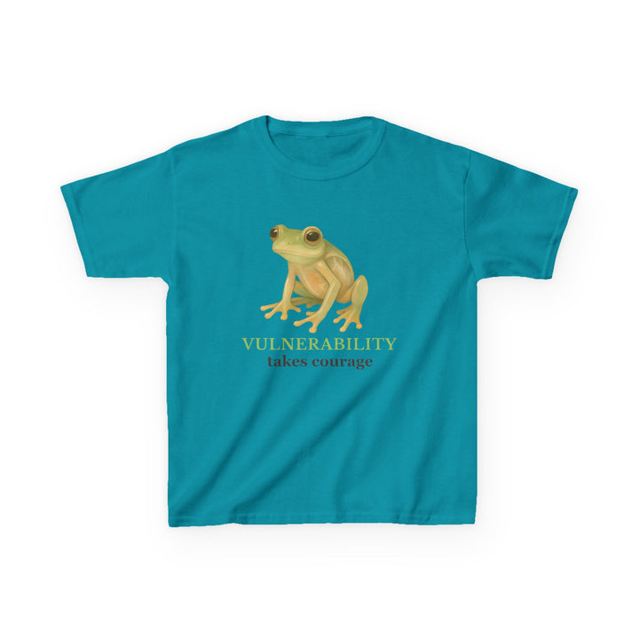 Kids Glass Frog Tee | "Vulnerability Takes Courage" | Sketch Design | Eco-Conscious | Hopeful & Healing
