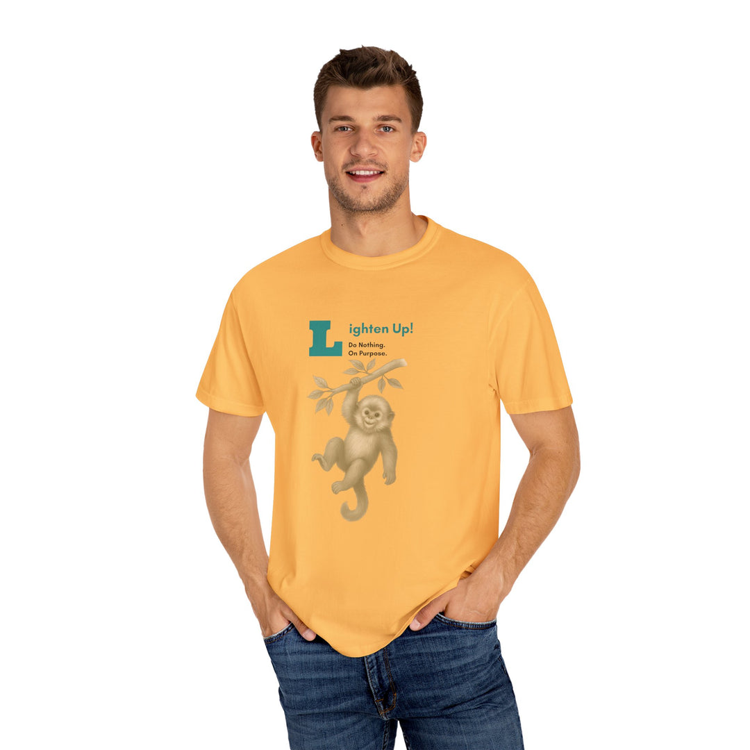 Lighten Up – Golden Snub-Nosed Monkey | Joyful & Playful | Sketch Series by Pure Perspective | Eco Friendly Graphic Tee