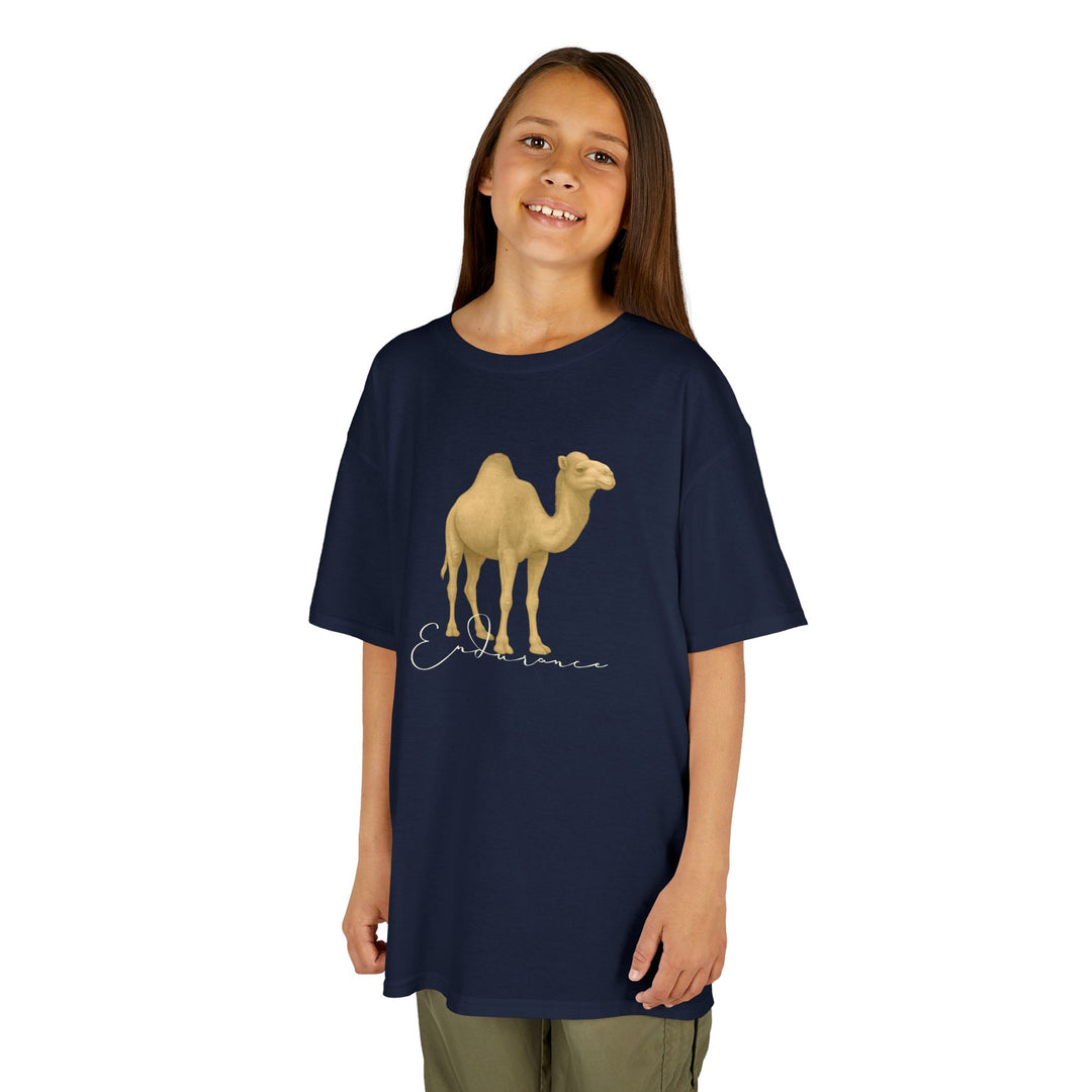 Kids Camel Tee | "Endurance" | Sketch Design | Eco-Conscious | Patient & Peaceful