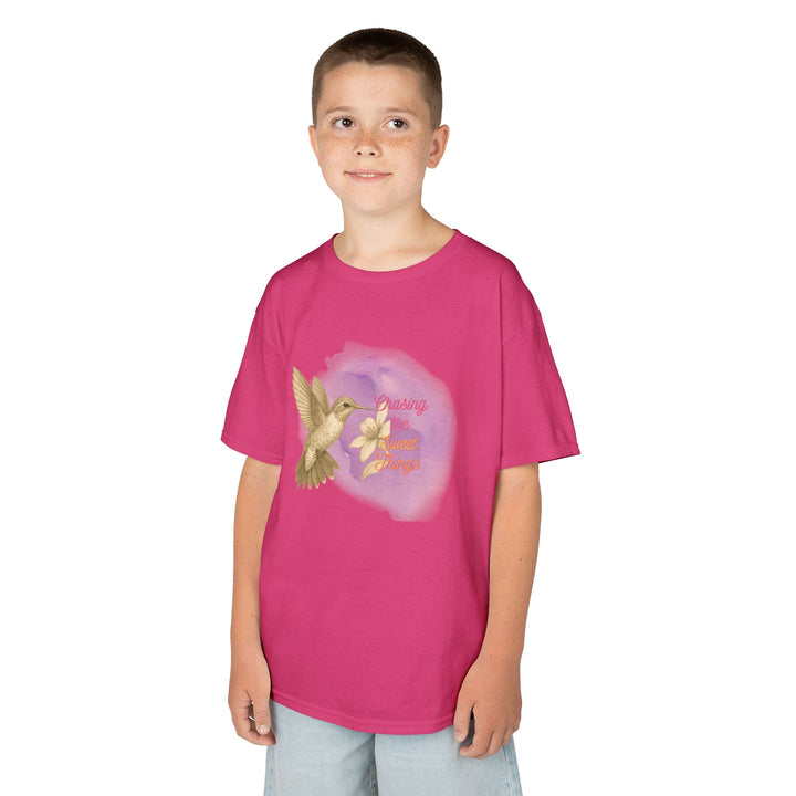 Kids Hummingbird Tee | Chasing the Sweet Things says "Look for Joy" | Sketch Design | Eco-Conscious | Hopeful & Healing